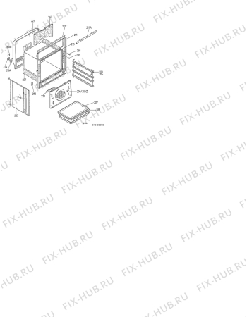 Взрыв-схема плиты (духовки) Electrolux EOB102B - Схема узла Housing 001